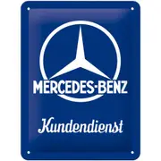 Nostalgic Art 15x20cm Small Wall Hanging Metal Sign Mercedes Kundendienst Decor