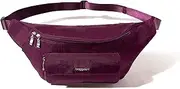 [Baggallini] Modern Everywhere Waistpack Sling - Fanny Pack for Women Crossbody Belt Bag - Lightweight Chest Bag Purse, Mulberry, One Size, Modern Everywhere Waistpack Sling