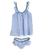 NEW PETER ALEXANDER Dotted Cami and Brief Set Pale Blue with Tags