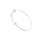 20Pcs Silver Plated Expandable Adjustable Bulk Wire Wrapped Bangle Bracelet