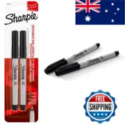 2 Sharpie Ultra Fine Black Permanent Markers - Fine Point Pen | AU Stock*
