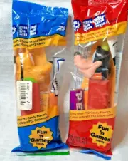 Pluto and Goofy Pez Dispensers - with candy - Vintage Disney New in Pkg