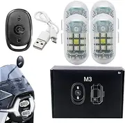 Gwtdtoad Motorcycle LED Lights,Waterproof Bike Warning Rear Light - Rechargeable Safety Lighting with Remote Control, Portable Automotive Accessories for Car Trucks Motorcycle Bike
