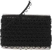 Angoily 1pc Wavy Decor Bride Fringe Wedding Accessories for Handmade Ruffle Floral Matching Craft Lace Trim Laces Woman Women Elegant Polyester Black