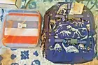 School boy Pottery barn Dinosaur BACKPACK +Lunch Box Stripe gift Holiday Disney