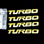 Golden TURBO Chrome Metal Grille Emblem + 3x Badge Decal Sticker 3D Car Tailgate (for: MG)
