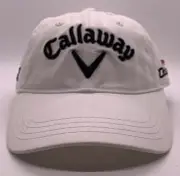 Callaway Hat Cap Strap Back White RAZR Diablo Octane Golf Logo NWT