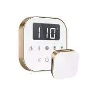 Mr. Steam AIRTWH-BB AirTempo Control in White with Brushed Bronze