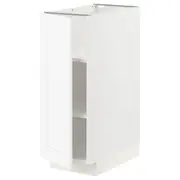 METOD base cabinet with shelves, white Enköping/white wood effect, 30x60x80 cm