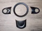USA STOCK MATT BLACK STEERING WHEEL TRIMS for MINI R55 R56 R57 R58 R59 R60 R61 (for: Mini)