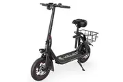 VALK Electric Scooter with Seat, Disc brakes, 12' Tyres, Motorised eScooter for Adults Teens Commuter