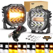 AUXBEAM 3" LED Pods Work Lights Kit Off-Road Spot Flood Combo Beam Driving Lamp