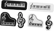 Homoyoyo 6pcs Cute Music Note Erasers for Supplies for Drawing Activities and Lightweight Classroom Rewards for Back to School and Music Studies