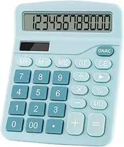 Office Dual Power Basic Desk Calculator (Blue)