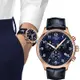 TISSOT 天梭 官方授權 韻馳系列 XL 三眼計時碼錶腕錶-T1166173604200/藍 45mm