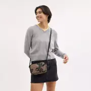NWT Coach CY778 Mini Jamie Camera Bag In Signature Canvas With Bow Print $278