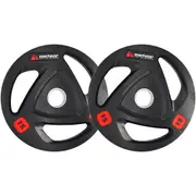 METEOR 15kg Rubber Weight Plates - 50mm Olympic Weightlifting Plates for Olympic Barbells (1 Pair)