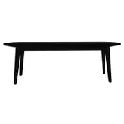 Huntley Solid Oak Bench - Black