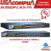Hikvision Switch 24 Port DS-3E0526P-E/M Gigabit Unmanaged PoE 24 PoE Adapter