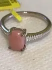 Oregon Peach Solitaire Opal (Sz5) TGW 0.65cts Setting—.925 Sterling Silver