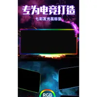 在飛比找蝦皮購物優惠-RGB七彩滑鼠墊 現貨 加厚0.3CM 超大 電競 RGB 