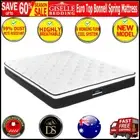 Giselle Bedding Bonita Euro Top Bonnell Spring Mattress 21cm Thick Queen New AUS