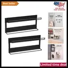 Magnetic Towel Holder for Refrigerator, Towel Rack Magnetic Shelf Multi Funct...