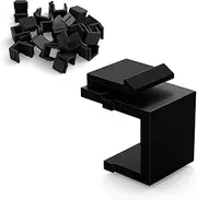 ZOERAX 50-Pack Blank Keystone Jack Inserts for Keystone Wall Plate and Patch Panel,Black