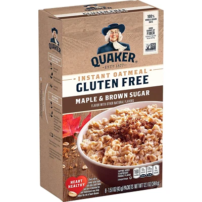 Gluten Free Instant Oatmeal, Maple & Brown Sugar, 8 Ct