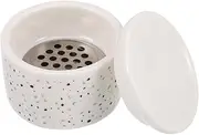 WRITWAA Nail Art Pen Cup Manicure Nail Dish Cups Brush Cleaning Bowl Mesh Filter Tool Set