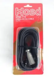 Hosa XRM-115 XLR to RCA male Unbalanced 15 Foot Cable - New, Free Shipping
