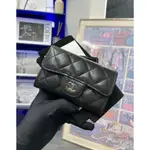 精品二手 CHANEL 香奈兒 黑金 魚子醬 牛皮 經典款 卡包 卡夾 卡套 錢包 零錢包 信用卡夾