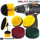 12pcs Tile Grout Power Scrubber Cleaning Drill Brush Tub Cleaner Combo Kit Set