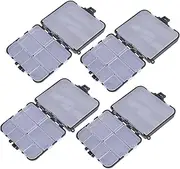 MOTHNUR 4pcs Fishing Accessory Box Durable Bait Storage Case with Compartment Design for Outdoor Fishing Impact Resistant Organizer for Tackle Portable for