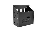 Alpen Outdoor Jerry Can Holder 2.5mm Thickness Aluminium Alloy Cover Easy Access 20L Fuel Tank For Camping Caravans 4WD Trailer Canopy Camper L38xD40xW21cm Black