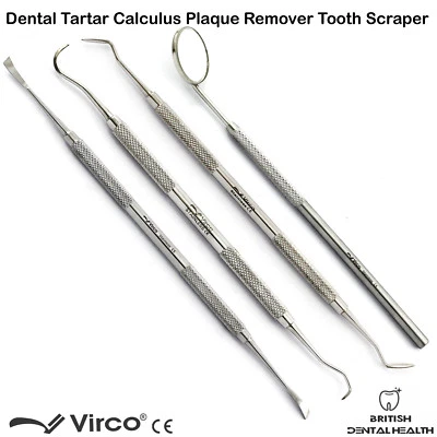 Professional Dental Tartar Calculus Plaque Remover Tooth Scraper Stainless CE