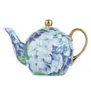 NEW Ashdene Blooms Hydrangea Teapot Blue 600ml
