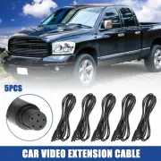 6 Pin 6.56ft Dash Cam Rear View Backup Camera Cable Reverse Universal 5 Pcs