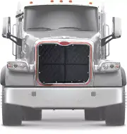 Peterbilt 567 Premium Quilted Winter Front with factory 12 twist turnbuckles