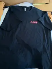Alpha Sigma Phi Black T Shirt w/Embroidered Letters sz Large