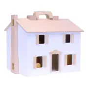 AmishToyBox.com Wooden Doll House Toy with 16 Piece Doll-House Furniture Set...