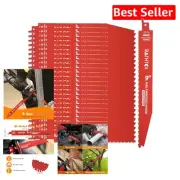 Versatile 9-Inch 25 Pack Reciprocating Saw Blades - Ideal for All Cutting Needs