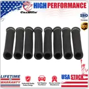 8PCS 2500° SPARK PLUG WIRE BOOTS HEAT SHIELD PROTECTOR SLEEVE FOR SBC BBC BLACK (for: Porsche)
