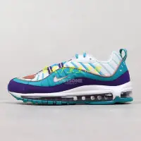 在飛比找Yahoo奇摩拍賣-7-11運費0元優惠優惠-NIKE AIR MAX 98 白綠紫 老爹鞋 全氣墊 休閒