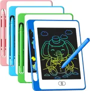 4 Pack LCD Writing Tablets for Kids 6.5'' Colorful Erasable Drawing Pads