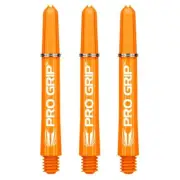 Target Pro Grip Orange Nylon Dart Shafts Stems set 3 Solid Colour