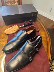 New Allen Edmonds Neumora Double Monk Strap Shoes Men’s Size 13 D Black