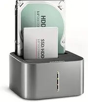 AXAGON ADSA-DC USB3.2 Gen1-2x SATA 6G Clone Dual HDD Dock Station ASMedia