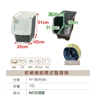 KEYWAY收納師前開式整理箱16L/38L/58L 直取式 堆疊收納 換季衣物收納箱 台灣製