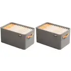 Bra Organizer Foldable Jeans Storage Box Fabric Household Storage (Grey L) &